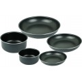 Cooky? SET DE 3 POELES ET  2 CASSEROLES AVEC POIGNEE AMOVIBLE