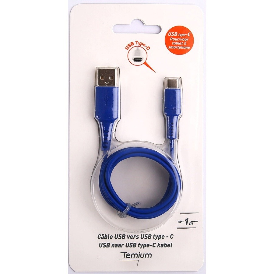 Temium CABLE USB TYPE C BLEU 1M n°3