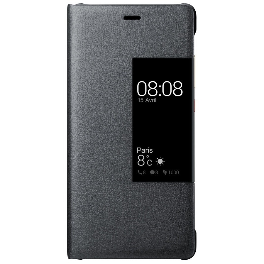 Huawei ETUI VIEW FLIP CASE NOIR POUR HUAWEI P9