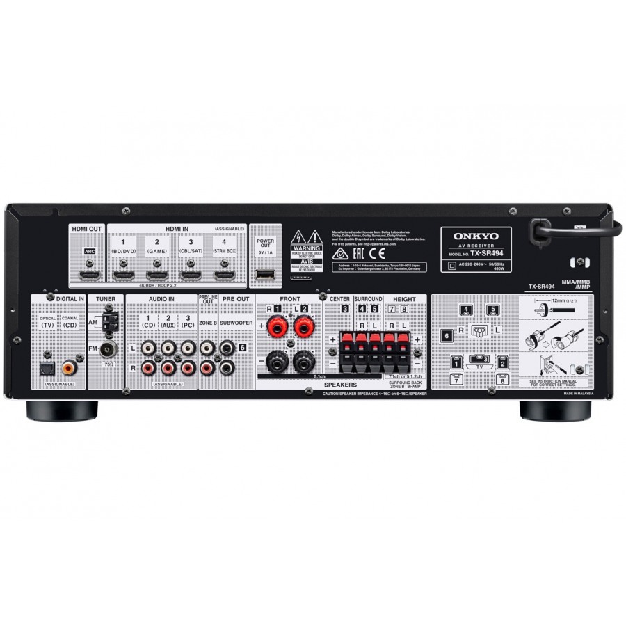 Onkyo TX-SR494-B BLACK n°3