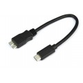 Temium Câble USB C 3.1 (mâle) vers Micro USB 3.0 (mâle) - 20cm