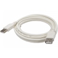 Temium Câble rallonge USB 2.0 3m Gris Blanc