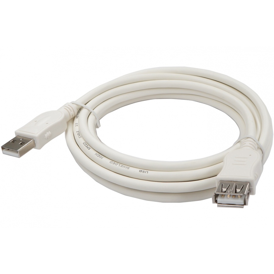 Temium Câble rallonge USB 2.0 3m Gris Blanc n°2