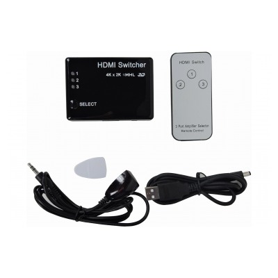 Temium COMMUTATEUR 3 HDMI COMMANDE CONNECTEUR GOLD