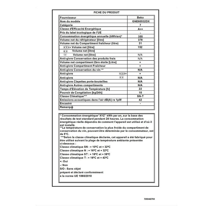 Beko GNE60532DX n°11
