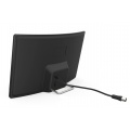 Cgv Antenne d'intérieur TNT HD amplifiée au style incurvée. coloris NOIRE laqué