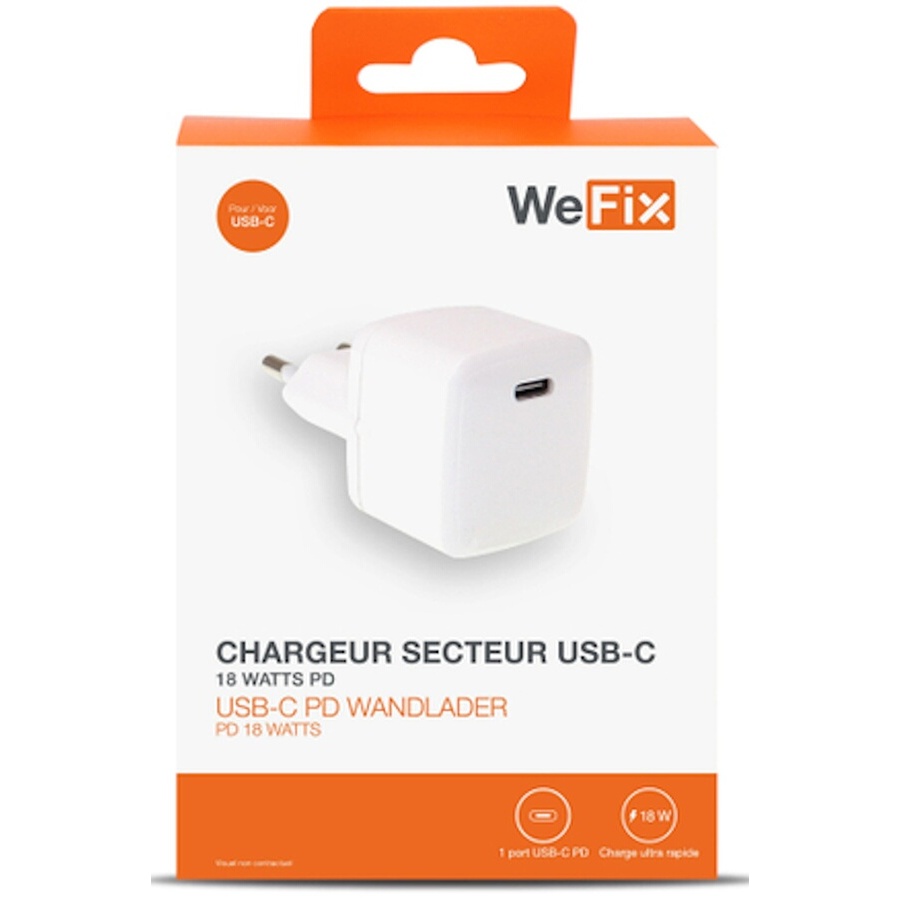 Wefix Chargeur secteur entrée USB-C Power Delivery 18W n°2