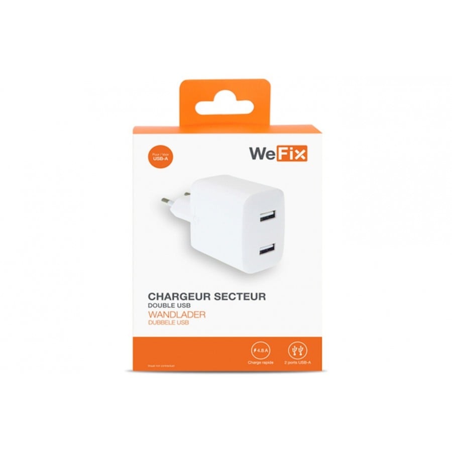 Wefix Chargeur secteur avec 2 ports USB-A Blanc n°2
