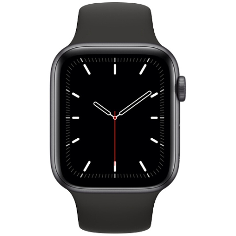 Apple Watch SE GPS, 44mm boitier aluminium gris sidéral avec bracelet sport noir