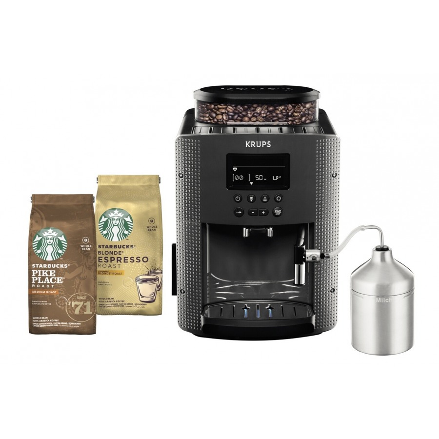 Essential, Machine à café à grain, 3 boissons, Ecran LCD
