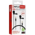 Tnb INFLUENCE - Pack de 2 microphones cravate port jack - noir