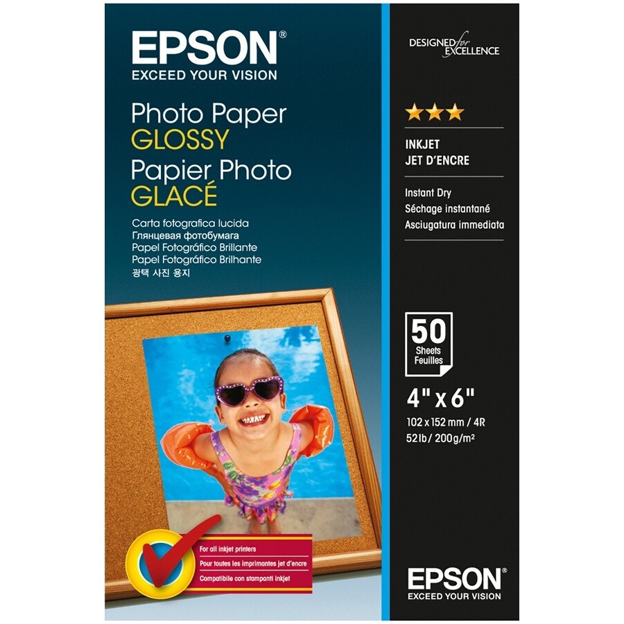 Epson Papier Photo Glacé 200g 10x15