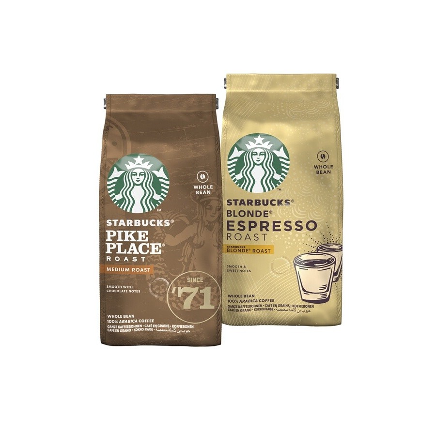 Krups ESSENTIAL Noire Expresso broyeur à café grains YY4540FD + 2 paquets café Starbucks n°5