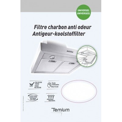 Temium FILTRE CHARBON ANTI ODEUR Universel & Découpable