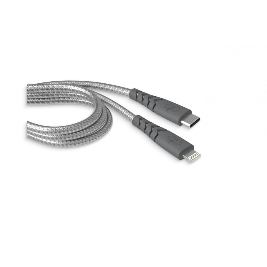 Force Power Câble renforcé Lightning MFI Type C 1.2m 3A Gris n°1