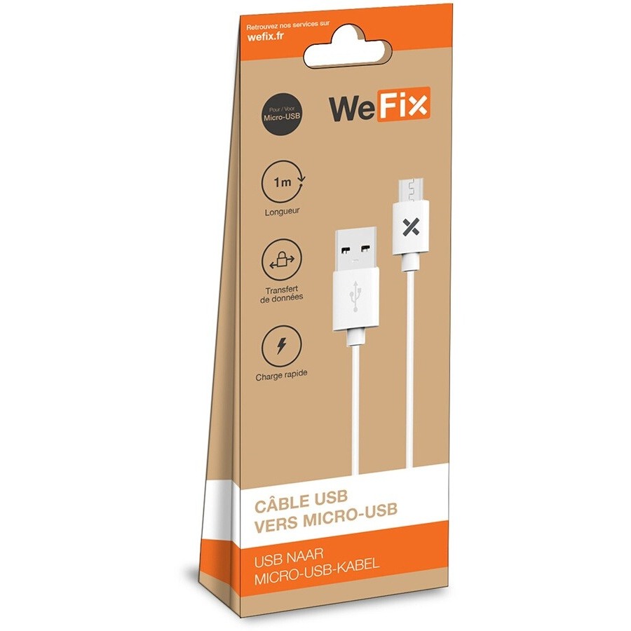 Wefix Câble micro USB WEFIX 1m blanc n°2