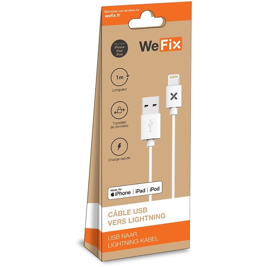 Wefix Cable lightning blanc 1 mètre n°2