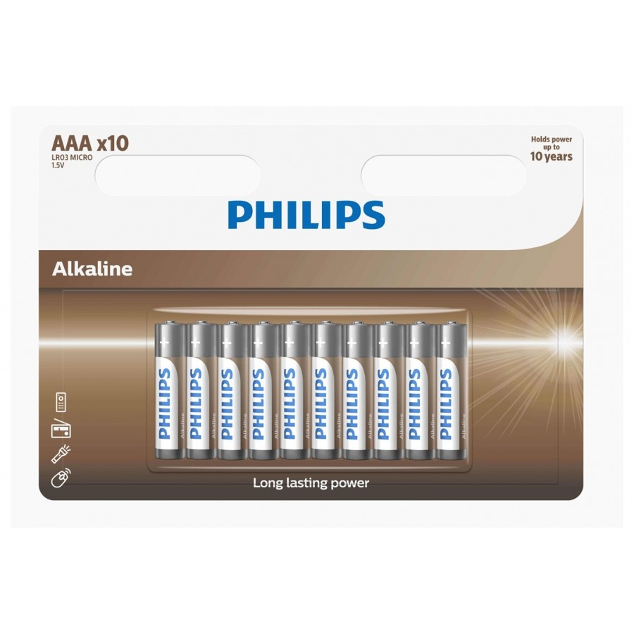 Philips PACK DE 10 PILES AAA