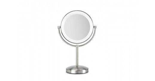 Miroir Rétro Babyliss Argenté - Années 70-90, Diamètre 25 Cm, Neuf Avec Style Vintage