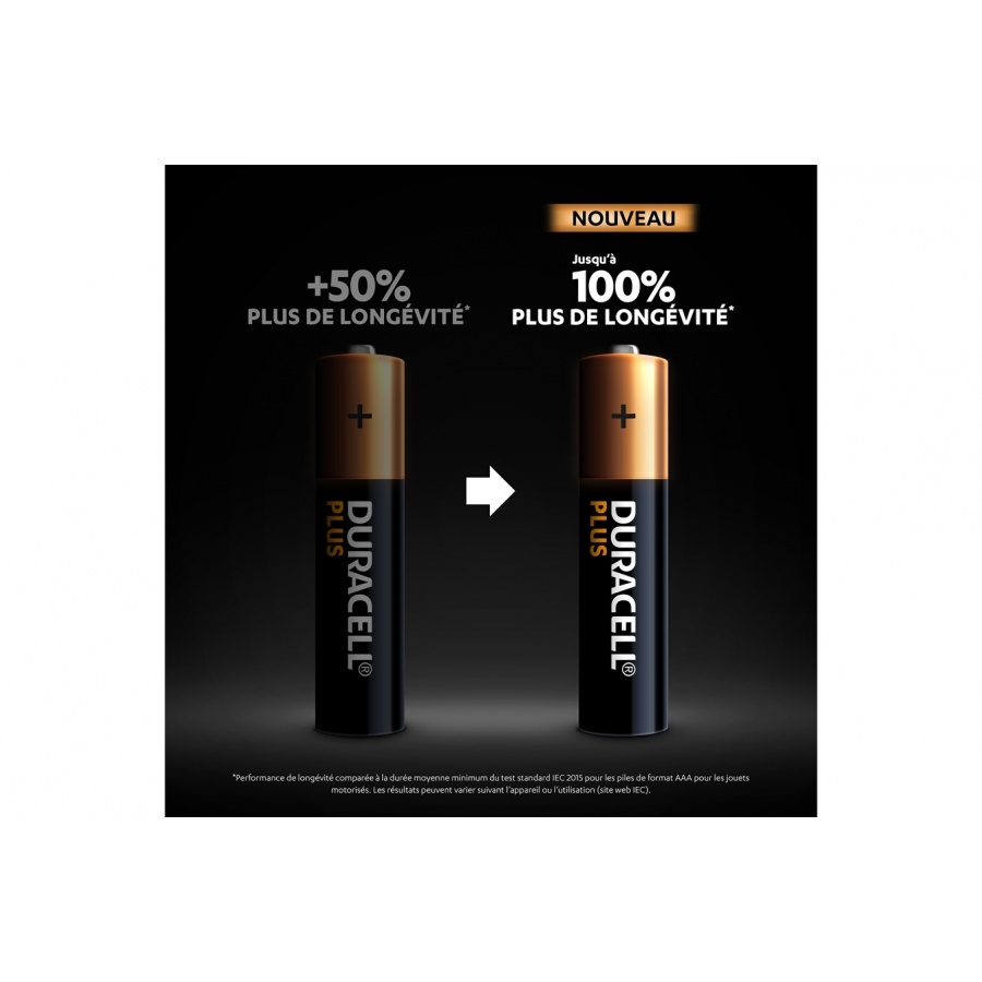 Duracell Pack de 8 piles alcalines AAA Duracell Plus, 1.5V LR03 n°2