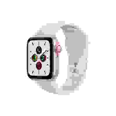 Apple Watch SE GPS + Cellular, 40mm boitier aluminium or avec bracelet sport blanc