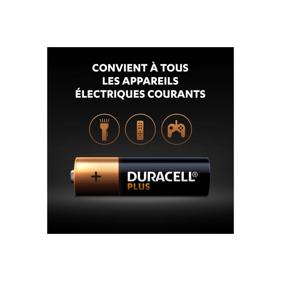Duracell Pack de 12 piles alcalines AAA Duracell Plus, 1.5V LR03 Offre Spéciale n°4