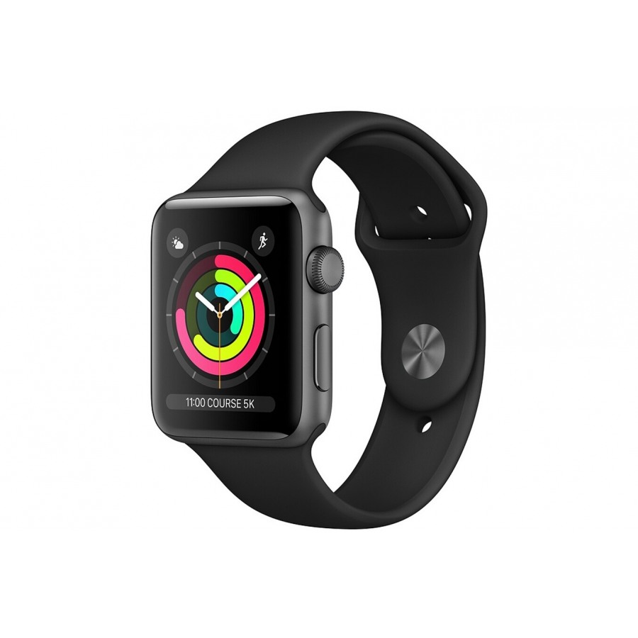 Apple SERIE 3 GPS 42MM BOITIER ALUMINIUM GRIS SIDERAL BRACELET SPORT NOIR n°1