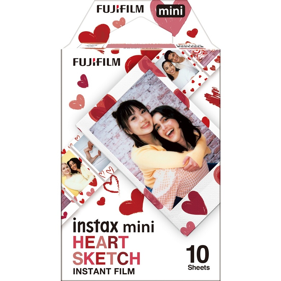 Fujifilm 10 Films Instantané Mini Heart Sketch n°1