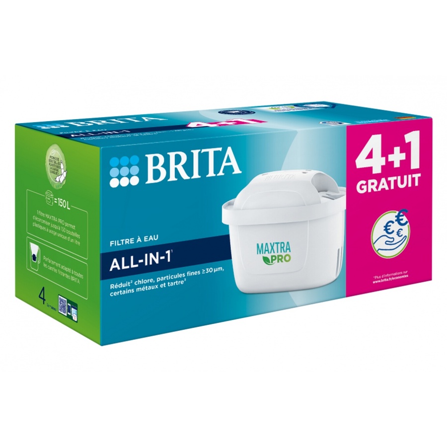 Accessoire boisson Brita BRITA Pack de 4+1 cartouches filtrantes MAXTRA PRO  All-in-1 - DARTY Martinique