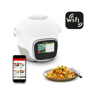 Moulinex Cookeo Touch WiFi Mini, Multicuiseur intelligent, 3 L, 13 modes de cuisson CE922110
