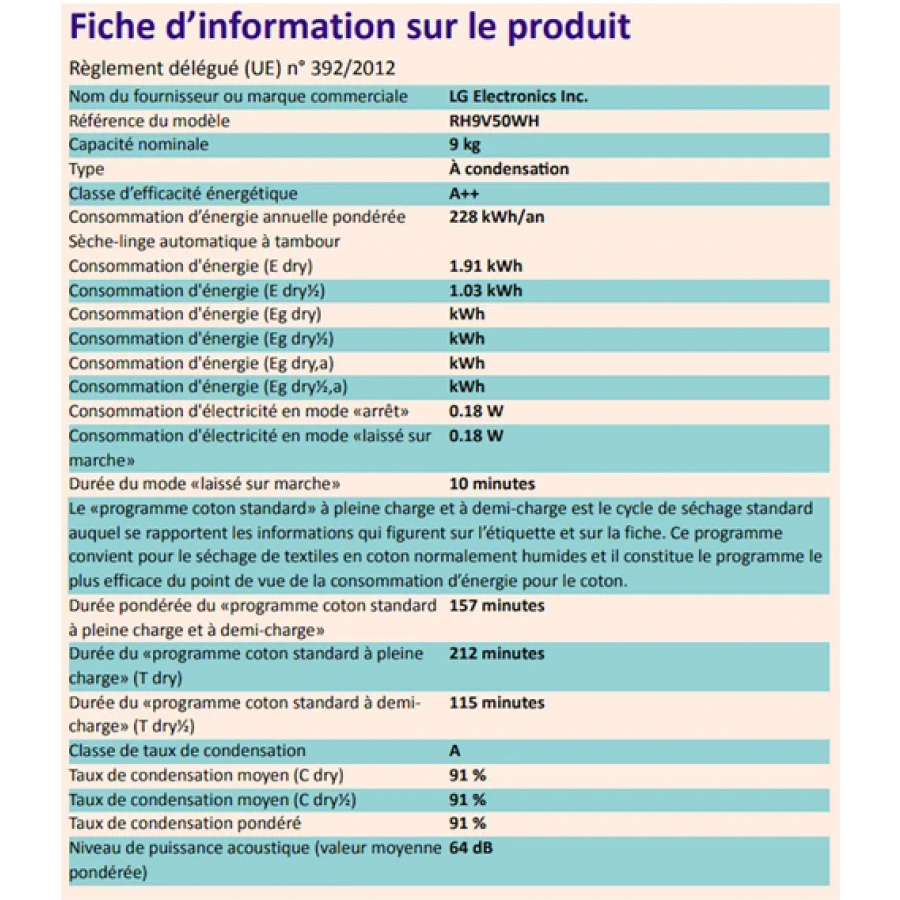 Lg RH9V50WH n°8