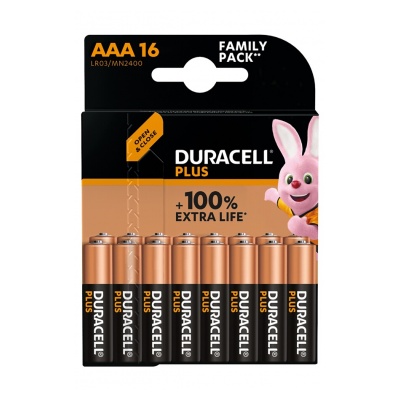 Duracell PACK DE 16 PILES AAA PLUS 100% OFFRE SPECIALE