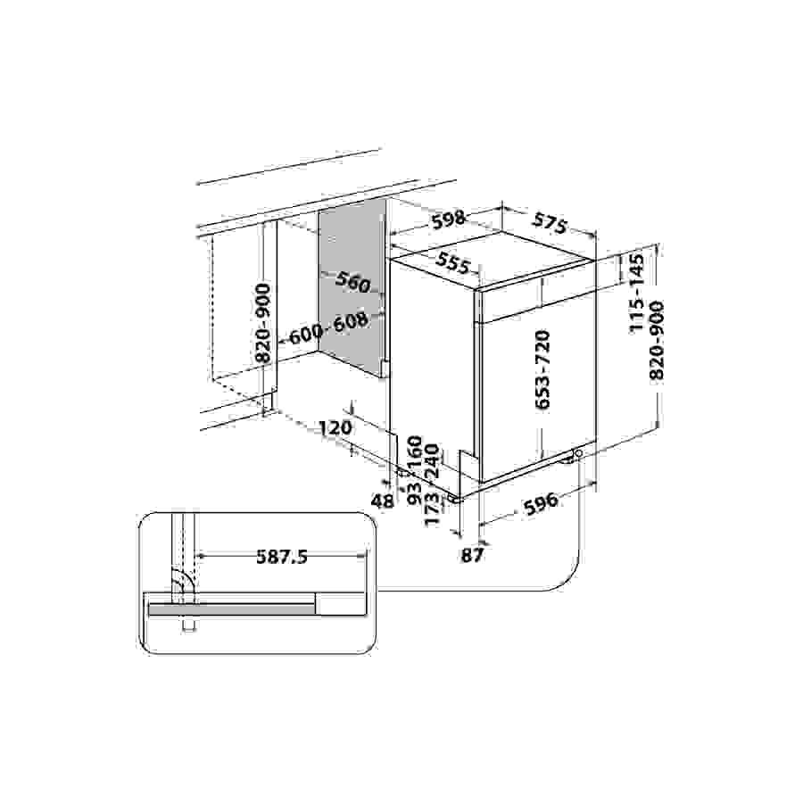 Whirlpool WDBO3T341PX - ENCASTRABLE 60CM n°8