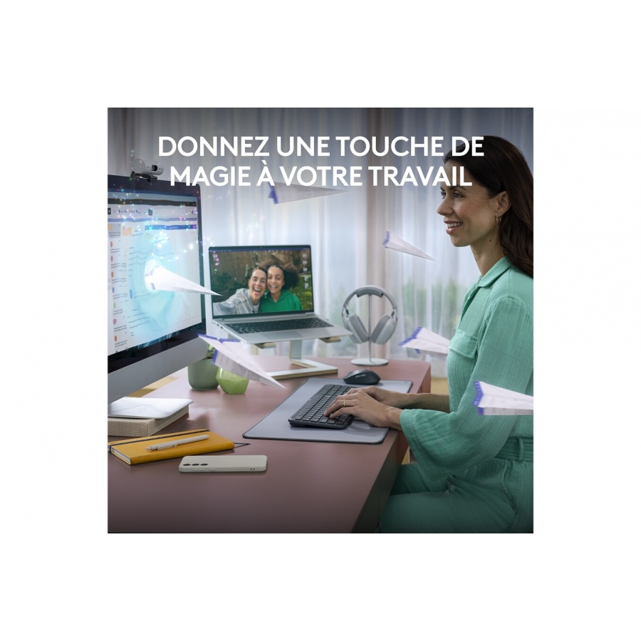 Logitech sans fil MK950 Signature Slim, design elegant, saisie et clic discrets - Graphite n°2