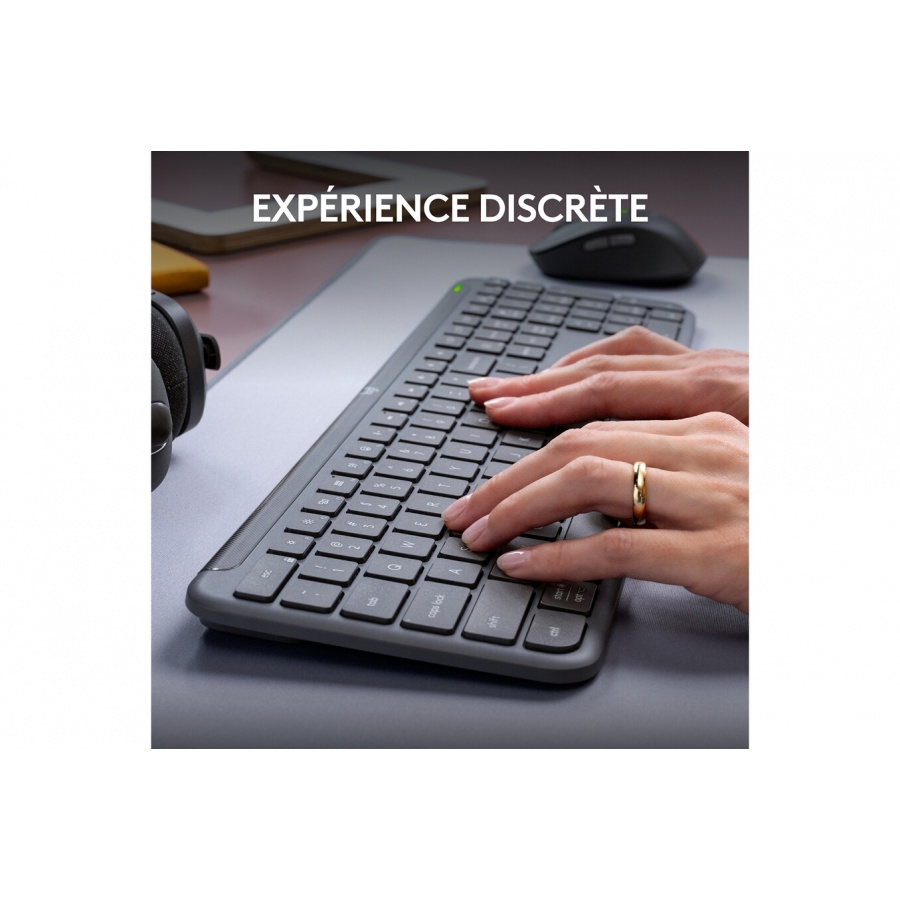 Logitech sans fil MK950 Signature Slim, design elegant, saisie et clic discrets - Graphite n°6