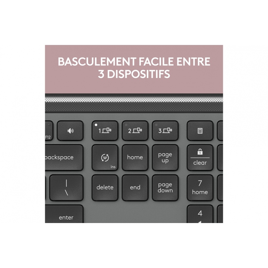 Logitech sans fil MK950 Signature Slim, design elegant, saisie et clic discrets - Graphite n°7