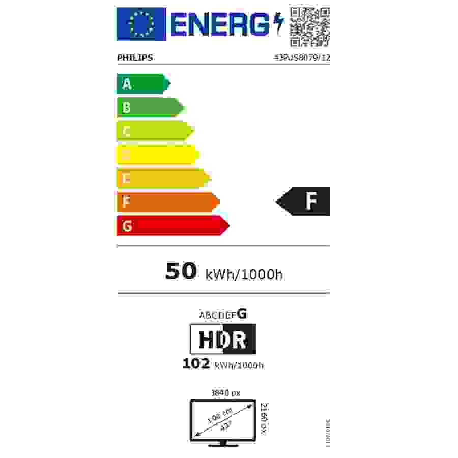 Philips 43PUS8079/12 LED 108 cm Ambilight TV 4k 2024 n°10