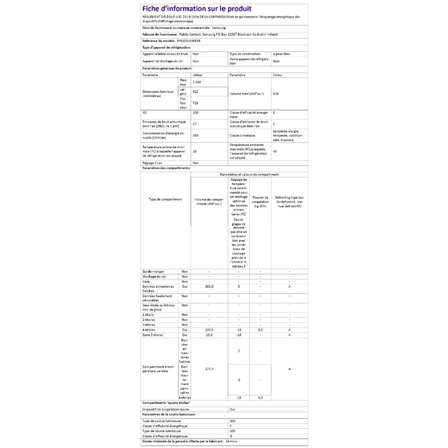 Samsung RF65DG9H0ESR - Family Hub avec AI Vision n°13