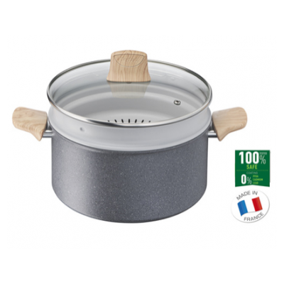 Tefal Faitout Detox 24 cm, panier vapeur G2669002