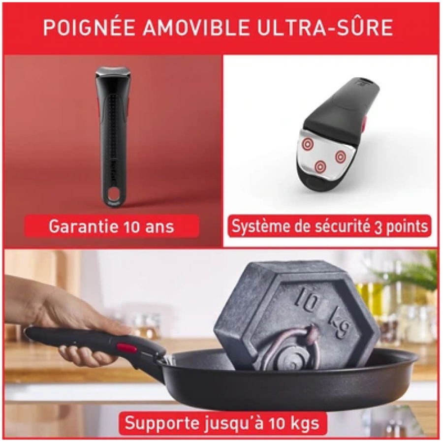 Tefal Poignee amovible noireL9863302 n°4