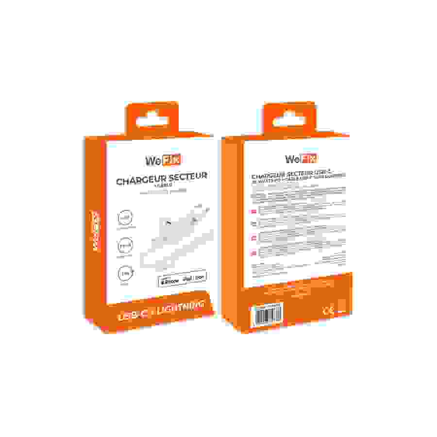Wefix Chargeur secteur 20W + Cable Lightning 1m Blanc n°2