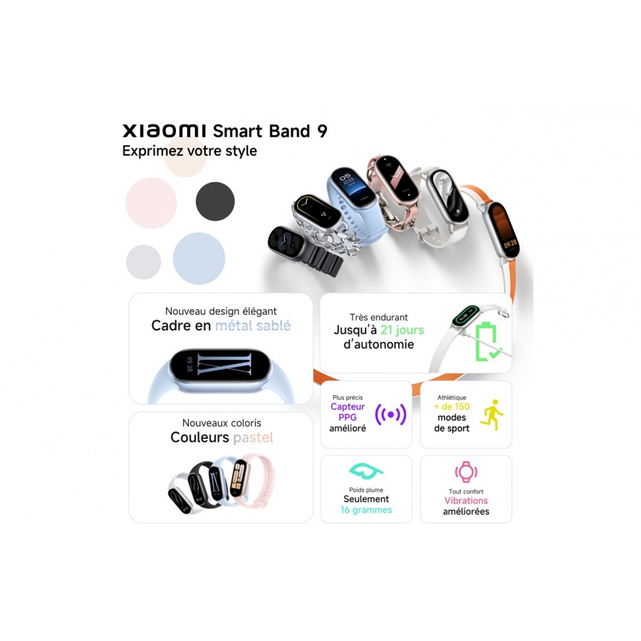 Xiaomi smart band 9 Bleu n°4