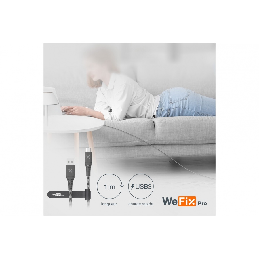 Wefix Pro CABLE RENFORCE USB-A / C USB 3 1 METRE n°7