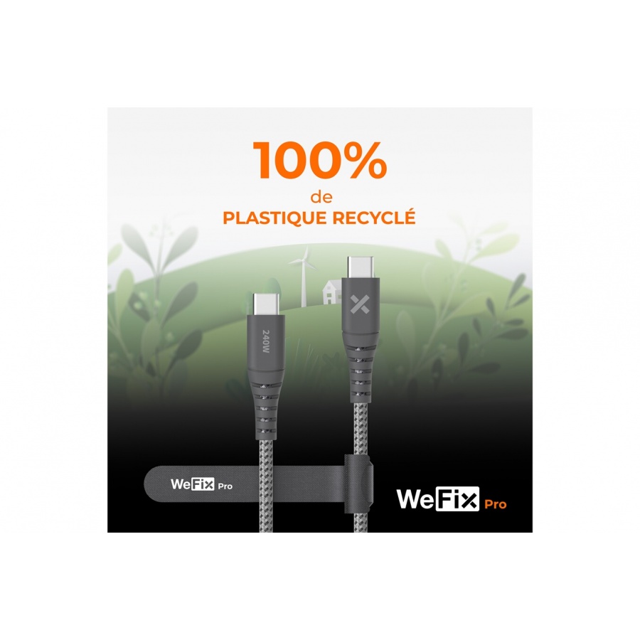 Wefix Pro CABLE RENFORCE USB-C / C 240W USB 3 2 M n°5