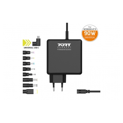 PORT DESIGNS CHARGEUR UNIV 90W  + USB-C - EU