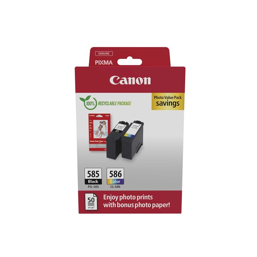 Canon PACK PG-585/CL-586 PVP SEC + PAP 50fxGP-501 10x15cm n°1