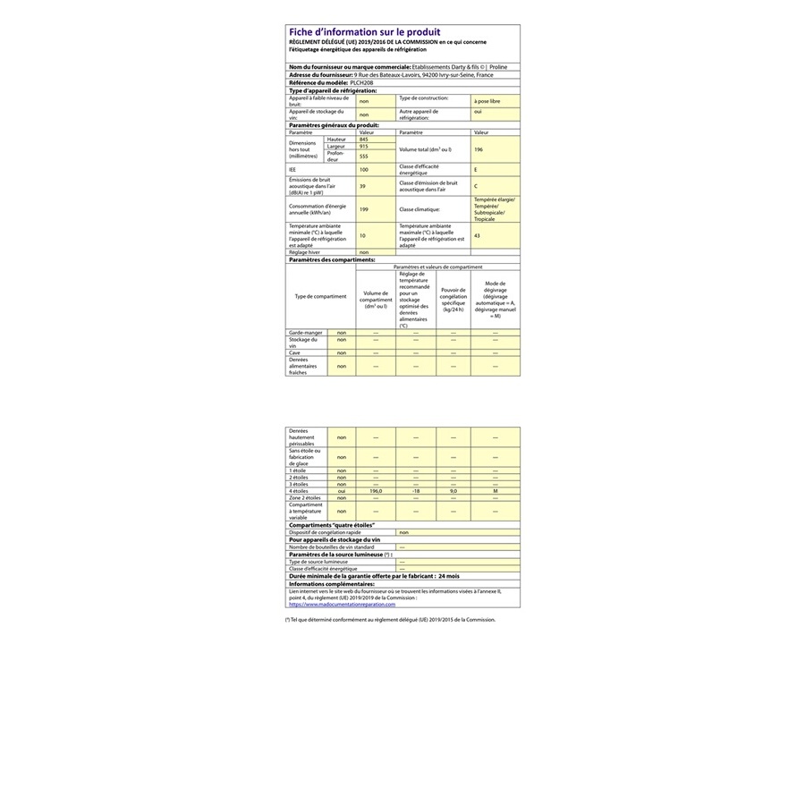 PROLINE PLCH208 n°5