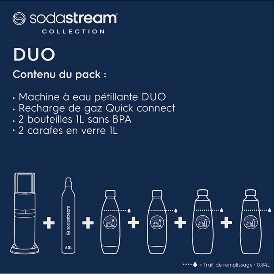 Sodastream Machine DUO Noire + 2 carafes + 2 bouteilles Fuse Lave-Vaisselle n°10