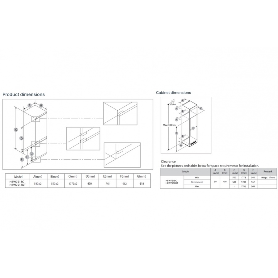 Haier hbw7518dt  - combine encastrable 177 cm n°7