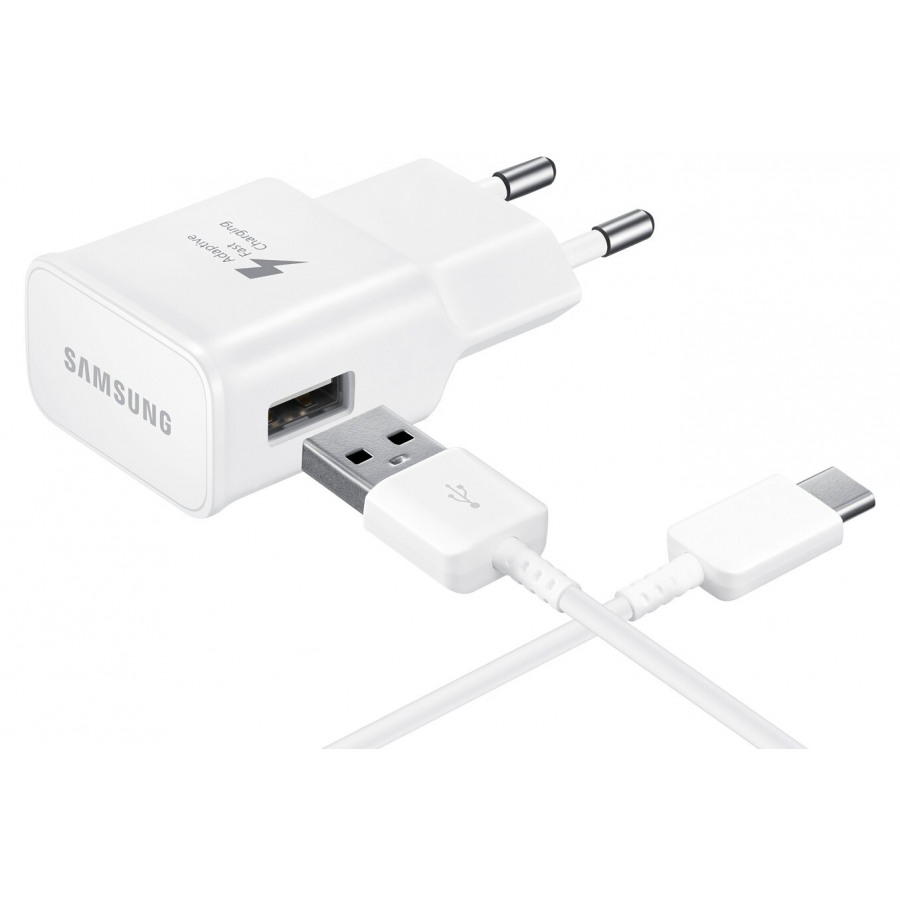 Samsung CHARGEUR SECTEUR FAST CHARGE AVEC CABLE USB TYPE C BLANC n°1